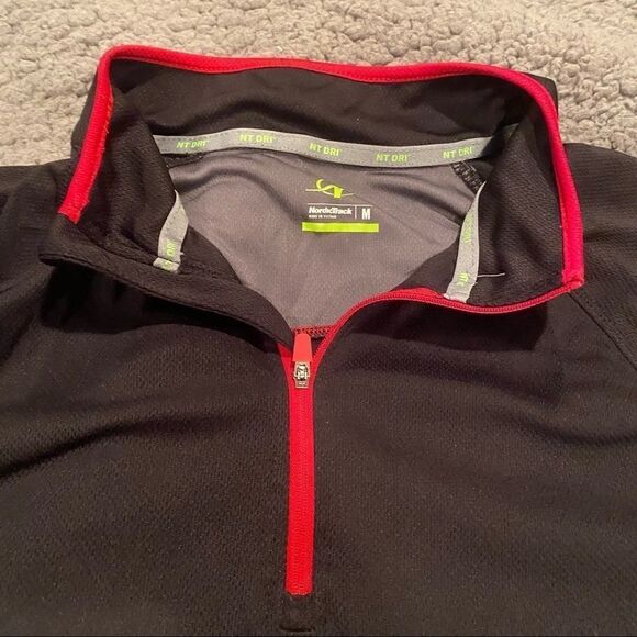 Nordic Track Black/Red/Grey Pullover Sz Medium - Picture 5 of 11